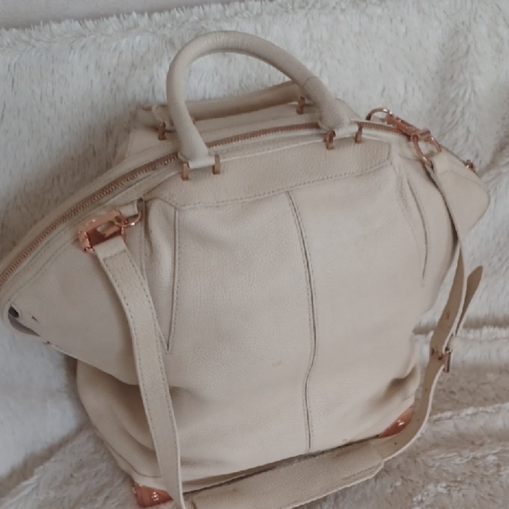 Alexander Wang Cream Backpack with Gold Accents | HB307